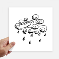 thumbnail image 1 of Cloudy Rainy Hand Painted Pattern Sticker Tags Wall Picture Laptop Decal Self adhesive, 1 of 1