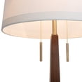 thumbnail image 4 of Taper Floor Lamp - Dark Walnut Wood Finish Weathered Brass, 4 of 9