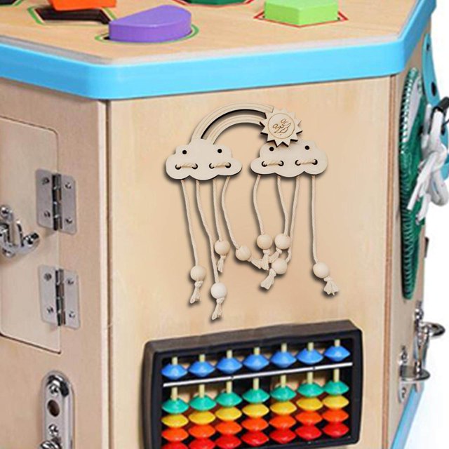 Tableau d'Activités pour Enfants Matériel DIY Tableau Sensoriel Accessoires Tableau Interactif Montessori pour Cadeaux Tout-Petits Clounds