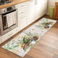 thumbnail image 3 of Mushroom Frog Large Area Rugs for Bedroom Living Room, Non Slip Carpet Bedside Rug, Flowers Butterfly Green Coffee White Wood Rectangular Floor Cover Kitchen Accent Rug 2'x6' for Dining Room/Office, 3 of 9