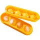 thumbnail image 1 of Bandeja para cubitos de hielo redonda, molde reutilizable y fácil de desmoldar para bolas de hielo para whisky, cócteles, fabricación de bolas de hielo, color naranja, 1 of 5