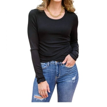 mittoshop Here For It Ribbed Crop Top