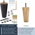 thumbnail image 4 of Set Furniture Legs Airy Abode Premium de madera negra, 4 of 6