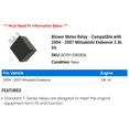 thumbnail image 2 of Blower Motor Relay - Compatible with 2004 - 2007 Mitsubishi Endeavor 3.8L V6 2005 2006, 2 of 2