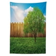 thumbnail image 3 of Ambesonne Scenery Tablecloth Rectangular Table Cover, Life Tree Yard Field, 52"x70", Green Blue, 3 of 4
