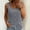 Gray, variant on Women Tailored Fitted Sleeveless Waistcoat Square Neck Button Front Blazer Vest Flap Pocket Design Casual Office Outfit Pink M