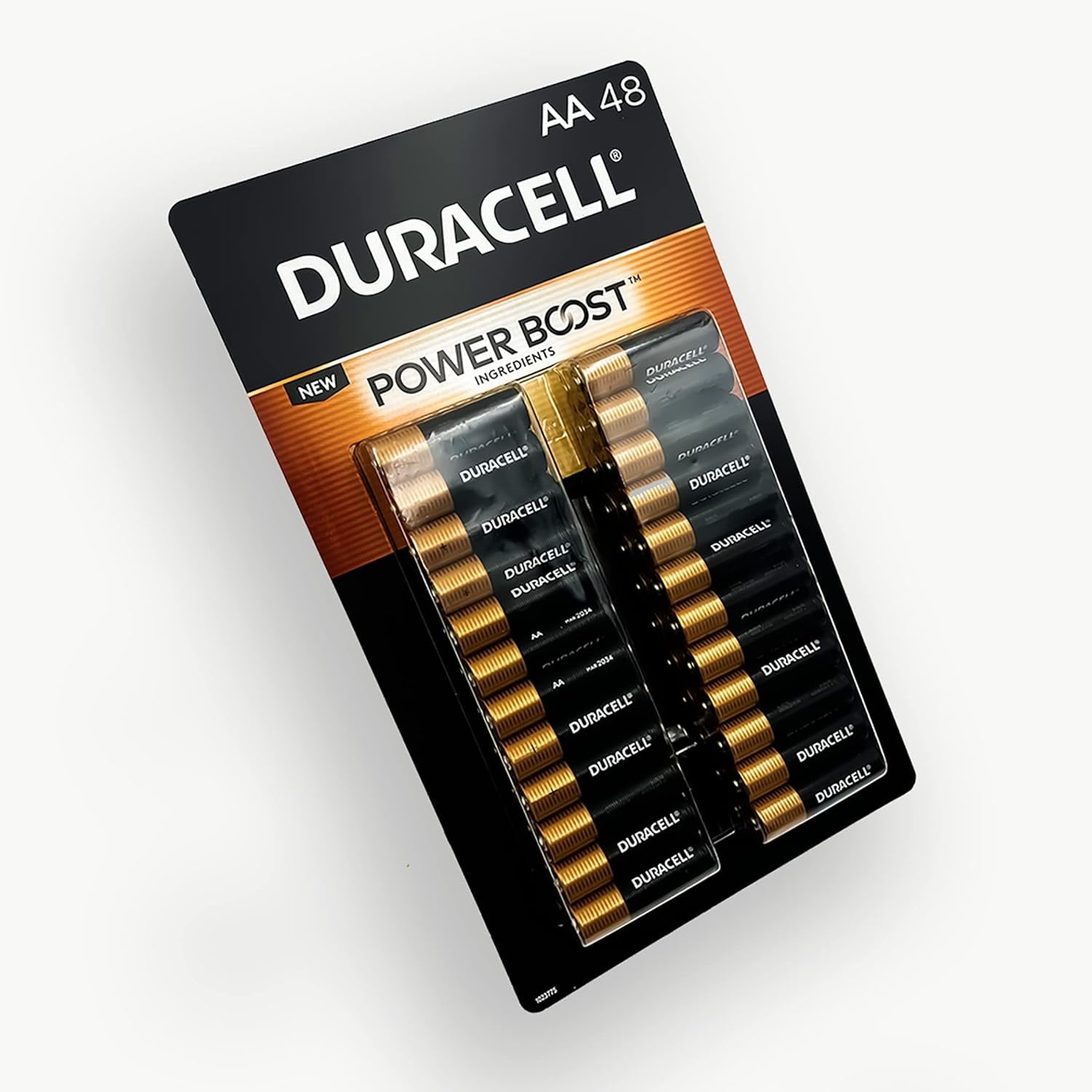 Duracell Coppertop Alkaline-Manganese Dioxide AA Battery, 1.5V, Pack of 48