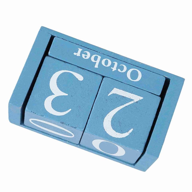 Calendario de Bloques, Calendario de Escritorio Perpetuo de, Bloques de Calendario de Fecha de Mes para decoración de Mesa de Oficina en El Hogar, 3,7 x 2,04 x 1,61 Pulgadas