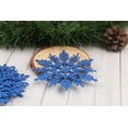 thumbnail image 3 of THONZER 32pcs Glitter Snowflake Ornament 4 Inch for Christmas Tree Decoration, 3 of 7