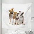 thumbnail image 1 of Puppy Tapestry, Funny Studio Shot Photo of Various Breeds of Dogs Middle Wears Scarf Print, Fabric Wall Hanging Decor for Bedroom Living Room Dorm, 5 Sizes, Multicolor, by Ambesonne, 1 of 1