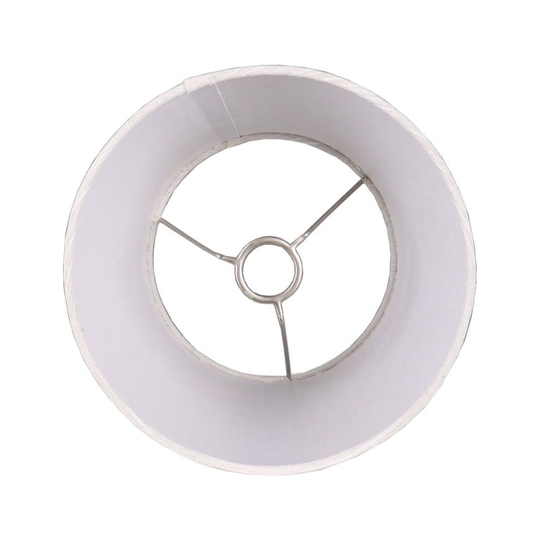 Simplee Adesso Taupe Fabric Uno Drum Lamp Shade, x