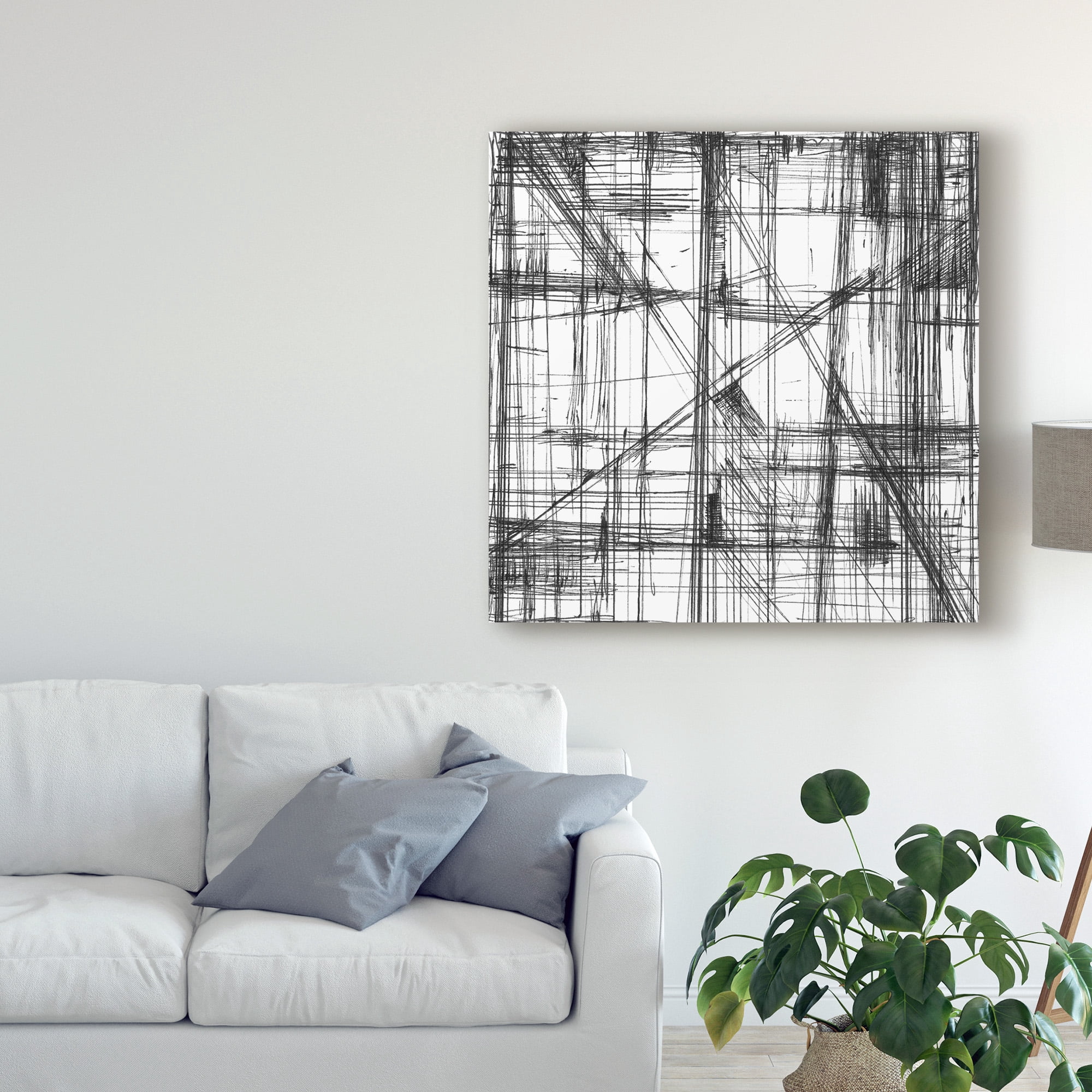 Trademark Fine Art 'Intersecting Lines II' Canvas Art by Ethan Harper