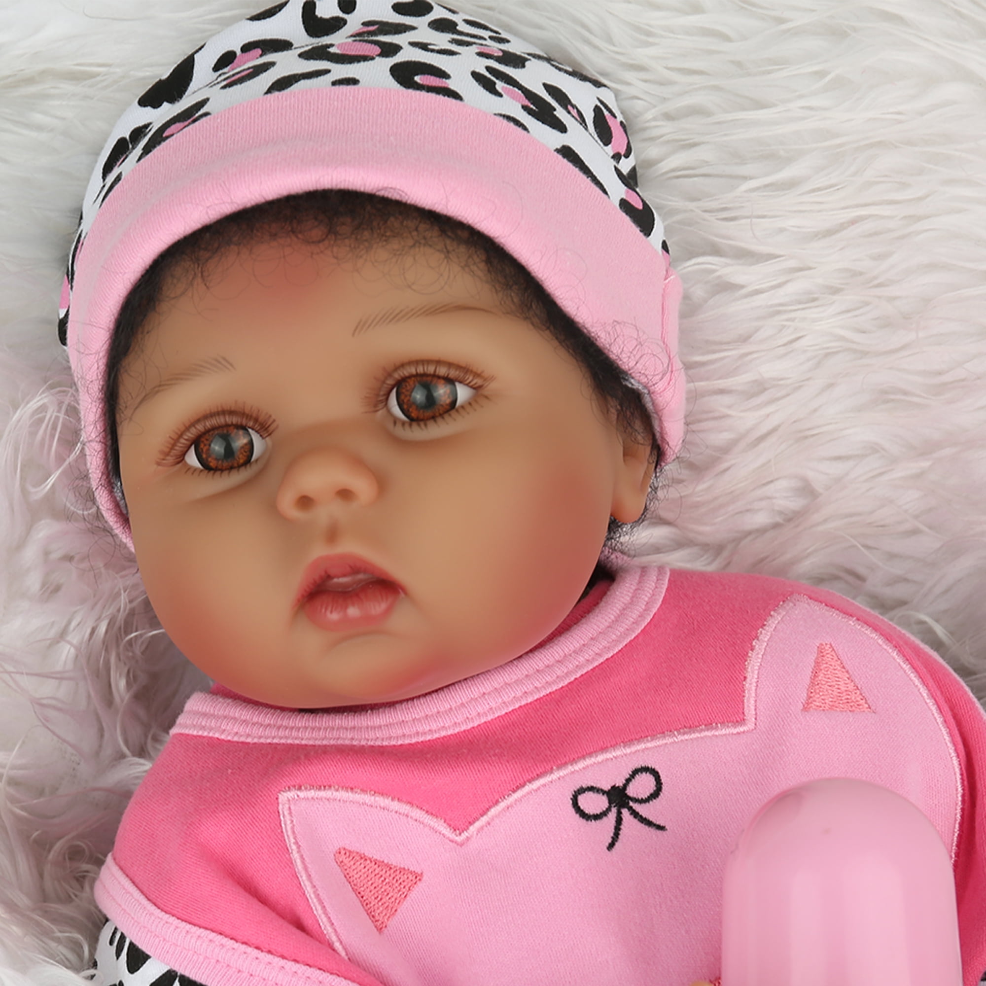 CHAREX Reborn Baby Dolls Black Girl, 22 Inches Realistic Baby Dolls That  Look Real, Lifelike Vinyl