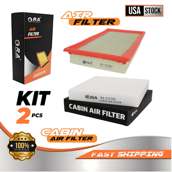 Engine & Cabin Air Filter Set for Lincoln MKS 2010 - 2016 3.5L 3.7L V6 Sedan