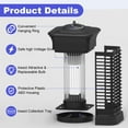 thumbnail image 4 of Gamexcel 4000V Bug Zapper, Corded Indoor/Outdoor Electric Insect Killer with Hanging Design, Square, Black, 4 of 9