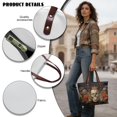 thumbnail image 5 of ZUXONGSY Rose Skull Crown Print Top Handle Tote Bag for Women Portable Top Handle Bag Fashion Satchel Handbags with Zipper for Excursions Shopping, 5 of 6