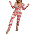 thumbnail image 3 of Pyjama Femme Combinaison de Noël Dessin Animé une-Pièce Vêtements de Nuit, 3 of 5