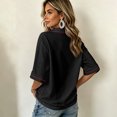 thumbnail image 3 of Bexdxz 9/11 25Th Anniversary Shirt Womens Memorial 911 Never Forget V Neck Tshirts Black S, 3 of 5