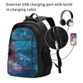 Balery Abstract Colorful Art Supplies Print USB Charging Backpack for