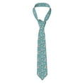 thumbnail image 2 of Gaeub Teal Mama Llama Men's Classic Woven Jacquard Necktie Perfect for Weddings & Parties, 2 of 7