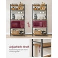 thumbnail image 3 of Estante Hutch Bakers VASAGLE con toma de corriente, 14 ganchos, rústico, 3 of 9