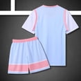 thumbnail image 4 of HXWCHs Girls Boys Basketball Shirt and Shorts 2 Piece Printed Sports Uniform Set for Kids Youth Size: 9-10 Years Blue, 4 of 9