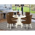 thumbnail image 2 of Atlin Designs 5-piece Wood Dining Set in Linen White/Dark Coffee, 2 of 6