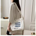 thumbnail image 1 of EIMELI Travel Bag Library Book Bag Resusable Shoulder Tote Bag Handbag for Shopping School Travel, 1 of 8