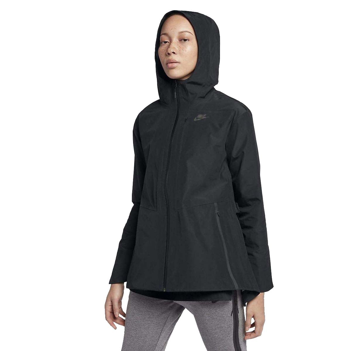 Nike Women's Sportswear Tech Hooded Woven Jacket (Black, Small ...