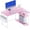Pink, variant on 40 Inch L Shaped Computer Desk with Reversible Side Storage Shelves, Small Corner Desk for Small Space Home Office,Writing Study Table PC Desk for Bedroom,Pink