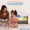thumbnail image 4 of ECR4Kids 2-Shelf Tabletop Book Display with Handles, 24in, Beginner Bookshelf, Grey Wash, 4 of 9