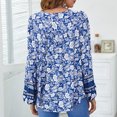thumbnail image 4 of Blusas de Manga Larga Ormromra con Estampado Floral Cuello en V Casual para Mujeres y Niñas, 4 of 6