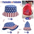 thumbnail image 6 of American Trends 4th of July Hats Patriotic American Flag Bucket Hats for Women Men Packable Sun Hat for Independence Day with UV Protection, 6 of 8