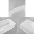 thumbnail image 3 of 23 L Plastic Rectangle Large Bus Box, White Large Commercial Bus Tub, 4-Pack, 3 of 7