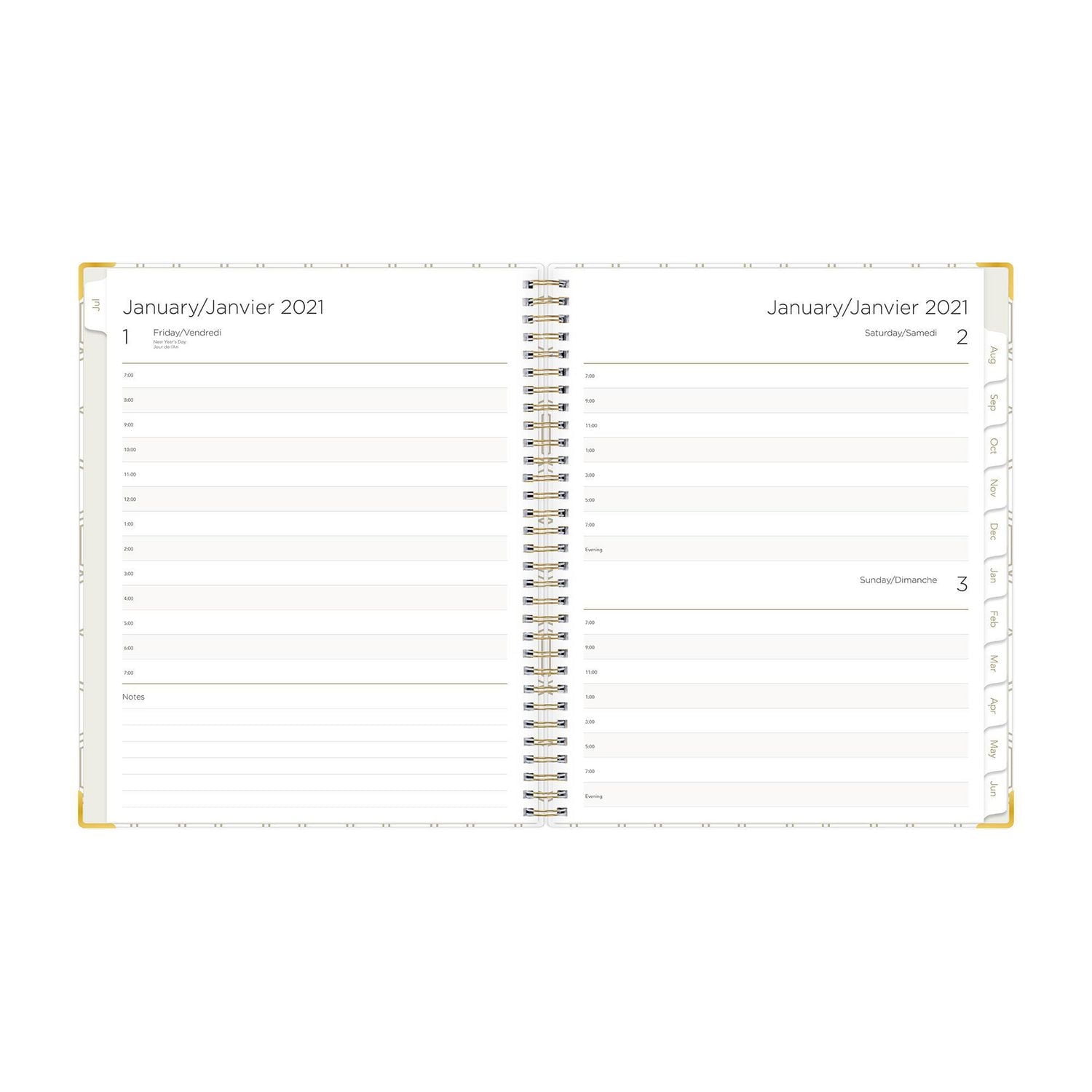 Blue Sky Sheridan Gold Medium Daily/Monthly Planner for 2021