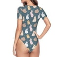 thumbnail image 4 of Naloa Cute Rabbit Women's Short-Sleeved Onesie, One-Piece Swimsuit for Parties, dates, clubs - Large, 4 of 9