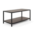 thumbnail image 2 of Flats & Castles Remy Modern Wood Coffee Table with Lower Shelf in Dark Walnut, 2 of 5