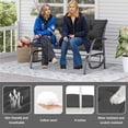 thumbnail image 3 of 40" Porch Swing Cushions with Ties, Waterproof & Fade Resistant, 3 Seater Thickened 4” Replacement Cushion for Outdoor Patio, Garden & Backyard, 3 of 7