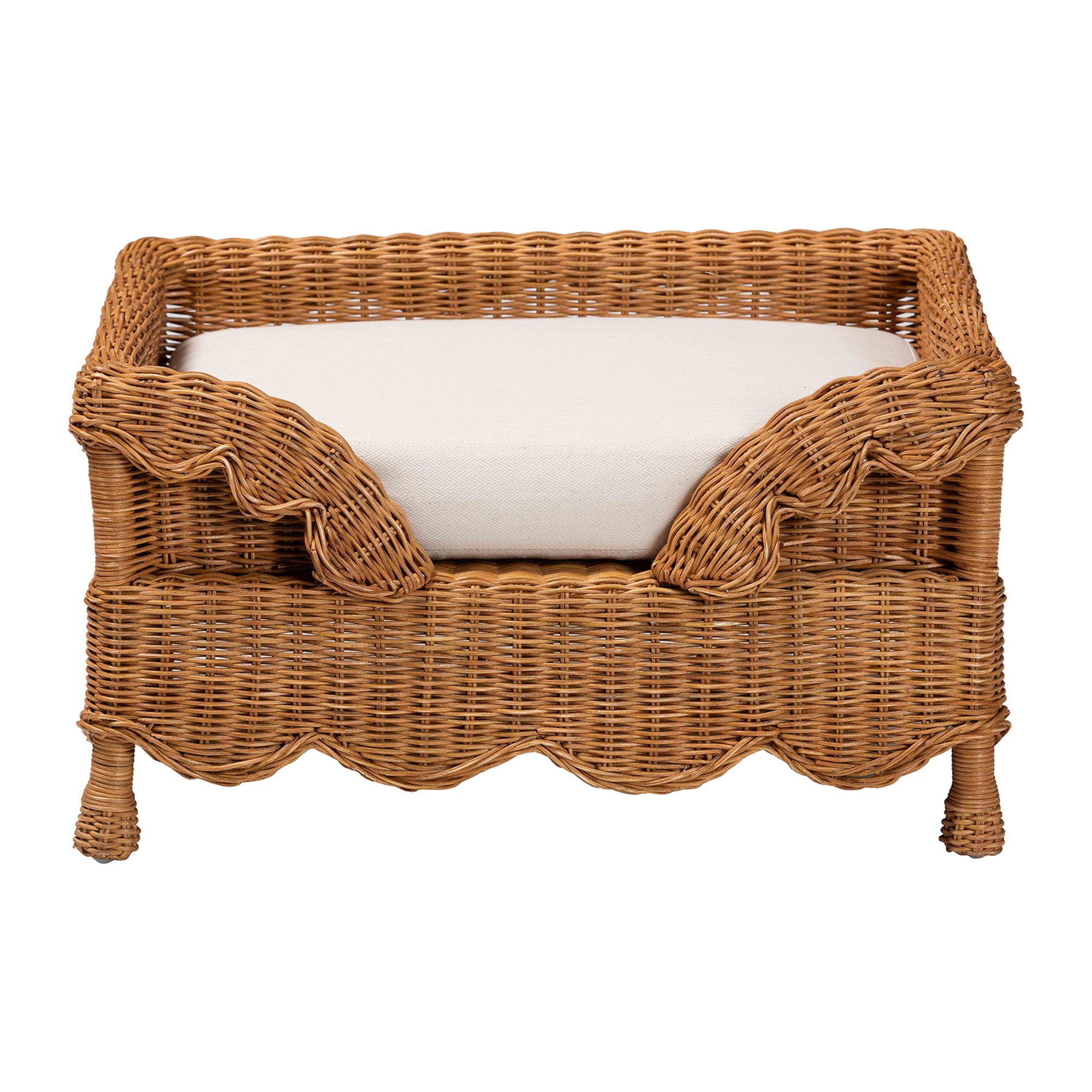 bali & pari Papina Boho Pet Bed, 25.6" W, Light Honey