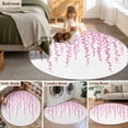 thumbnail image 5 of Round Area Rug 7 Ft, Pink Polka Dots Washable Non-Slip Circle Carpet for Living Room/Bedroom, Vintage Abstract Art Watercolor Low-Profile Large Runner Mat Collection Rugs for Indoor, 5 of 8