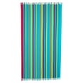 thumbnail image 1 of Moda At Home 100% Cotton Beach Towel In Striped Blue/Yellow/Pink/Orange 35x70", 1 of 1