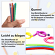 thumbnail image 3 of Paquete de 25 lápices elásticos flexibles con juego de borradores, lápices suaves que se doblan y se deforman constantemente, lápices curvos coloridos para niños para regalos de cumpleaños y fiestas, 3 of 7