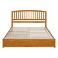 thumbnail image 2 of Lucia King Wood Platform Bed with Panel Footboard & TXL Trundle in Light Toffee, 2 of 5
