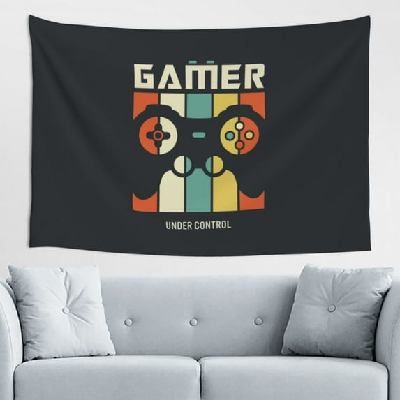DouZhe Gamer Gamepad Joysticks Tapestry Wall Hanging Tapestries Dorm Room Home Decor, 60" x 40"