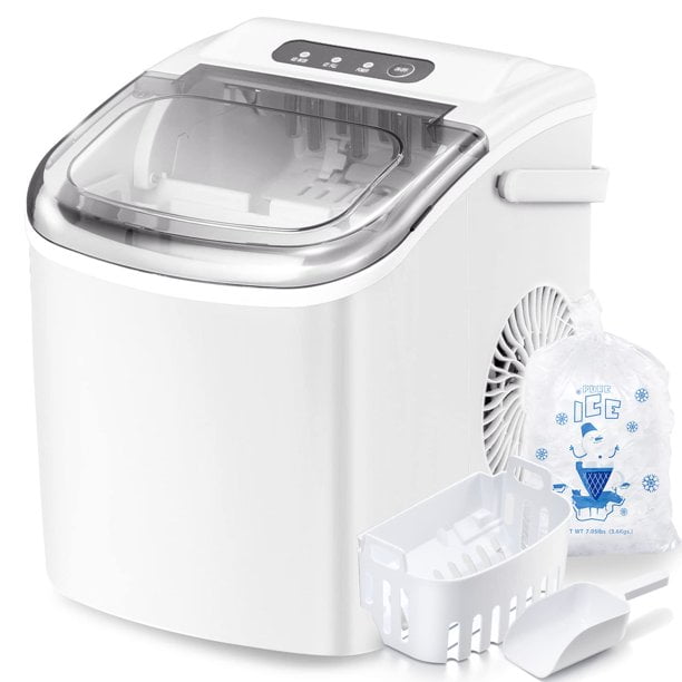 Kismile Countertop Ice Maker Portable Ice Machine with Handle,Self
