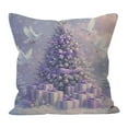 thumbnail image 4 of Almohada de Navidad con Palomas Y Diseños Morados Lino Suave Lavable para Sofá Cama Regalo de Decoración de Vacaciones, 4 of 5