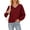 Wine, variant on yillto Womens Sweater Knit V Neck Ruffled Long Sleeve Tops Soft Warm Pullover Sweaters for Fall Winter