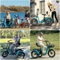 thumbnail image 3 of MOONCOOL TK Pro Foldable Electric Tricycle W/ Rearview mirror accessory Kit, 1500W Motor 48V 20Ah Battery, 20" Fat Tire Three Wheel 6-Speed Electric Mountain Bicycle for Adults, 3 of 19