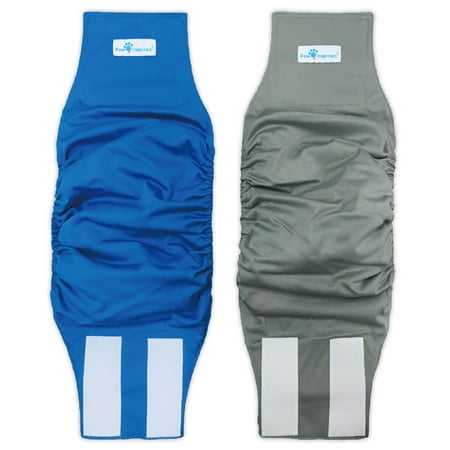 UPC: 0682198759122 | Paw Inspired Washable Reusable Male Dog Wraps  Belly Band for Dogs | Washable Dog Diapers  Reusable Pet Diapers for Male Dog Puppy Doggie| Marking Incontinence (Large (2ct)  Assorted (Black Lining))