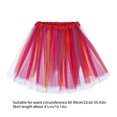 thumbnail image 3 of Women's Colorful Tulle Skirts Elastic High Waist Pleated Mesh Skirt Rainbow Tutu Skirt Layered Tulle Skirt Gifts, 3 of 4